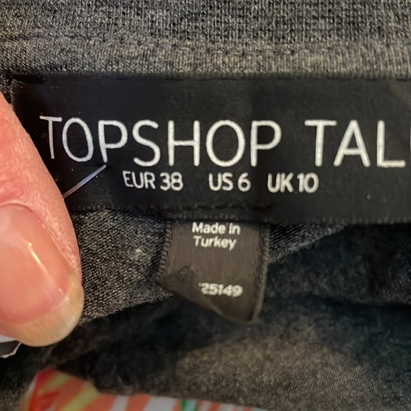 Top Shop dark grey super soft material midi Length dress 2 side zips Sz 6 - Picture 4 of 5